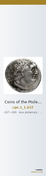 Coins of the Ptolemaic Empire Vol. I, Part 1, no. 657 — CANOA