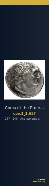 Coins of the Ptolemaic Empire Vol. I, Part 1, no. 657 — CANOA