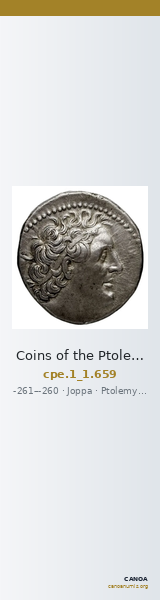 Coins of the Ptolemaic Empire Vol. I, Part 1, no. 659 — CANOA