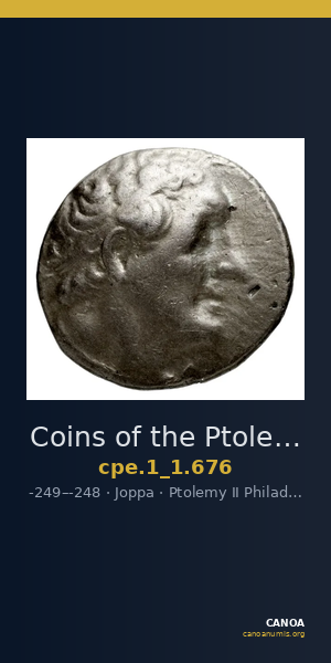 Coins of the Ptolemaic Empire Vol. I, Part 1, no. 676 — CANOA