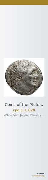 Coins of the Ptolemaic Empire Vol. I, Part 1, no. 678 — CANOA