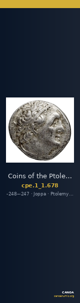 Coins of the Ptolemaic Empire Vol. I, Part 1, no. 678 — CANOA