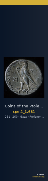 Coins of the Ptolemaic Empire Vol. I, Part 1, no. 681 — CANOA