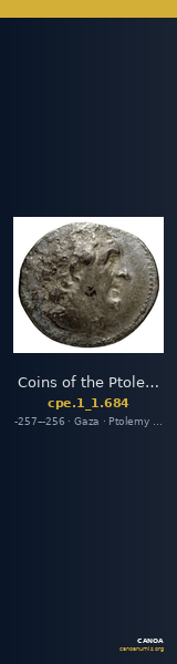Coins of the Ptolemaic Empire Vol. I, Part 1, no. 684 — CANOA