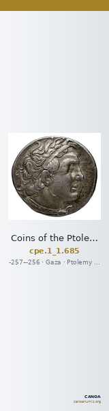 Coins of the Ptolemaic Empire Vol. I, Part 1, no. 685 — CANOA
