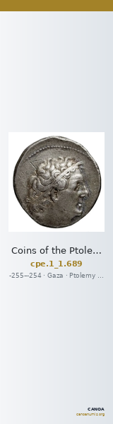 Coins of the Ptolemaic Empire Vol. I, Part 1, no. 689 — CANOA