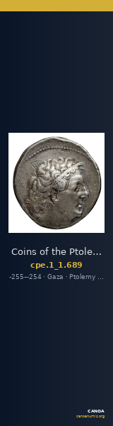 Coins of the Ptolemaic Empire Vol. I, Part 1, no. 689 — CANOA