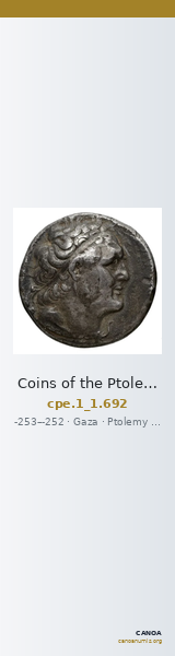 Coins of the Ptolemaic Empire Vol. I, Part 1, no. 692 — CANOA