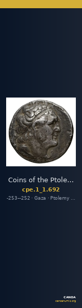 Coins of the Ptolemaic Empire Vol. I, Part 1, no. 692 — CANOA