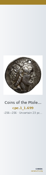 Coins of the Ptolemaic Empire Vol. I, Part 1, no. 699 — CANOA
