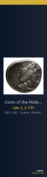 Coins of the Ptolemaic Empire Vol. I, Part 1, no. 725 — CANOA
