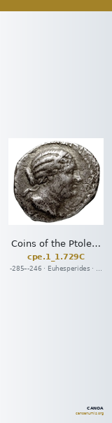 Coins of the Ptolemaic Empire Vol. I, Part 1, no. 729C — CANOA
