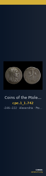 Coins of the Ptolemaic Empire Vol. I, Part 1, no. 742 — CANOA
