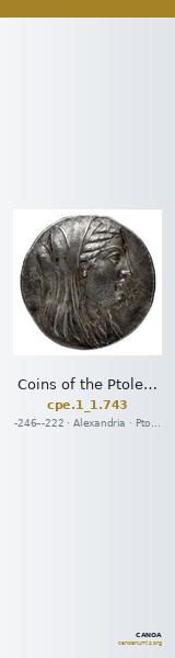 Coins of the Ptolemaic Empire Vol. I, Part 1, no. 743 — CANOA