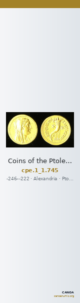 Coins of the Ptolemaic Empire Vol. I, Part 1, no. 745 — CANOA