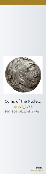 Coins of the Ptolemaic Empire Vol. I, Part 1, no. 75 — CANOA