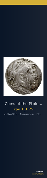 Coins of the Ptolemaic Empire Vol. I, Part 1, no. 75 — CANOA