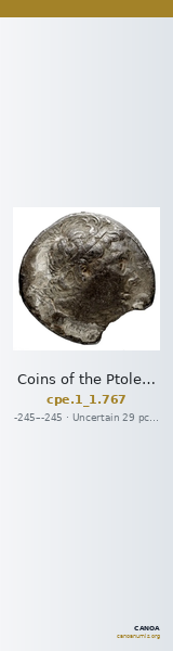Coins of the Ptolemaic Empire Vol. I, Part 1, no. 767 — CANOA