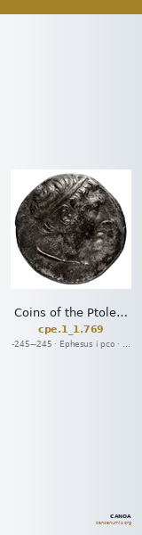 Coins of the Ptolemaic Empire Vol. I, Part 1, no. 769 — CANOA