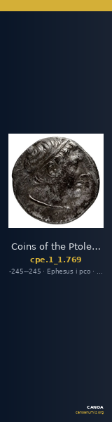 Coins of the Ptolemaic Empire Vol. I, Part 1, no. 769 — CANOA