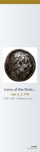 Coins of the Ptolemaic Empire Vol. I, Part 1, no. 776 — CANOA