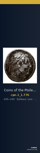 Coins of the Ptolemaic Empire Vol. I, Part 1, no. 776 — CANOA