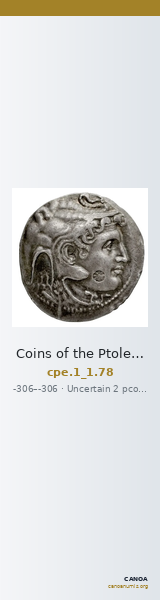 Coins of the Ptolemaic Empire Vol. I, Part 1, no. 78 — CANOA