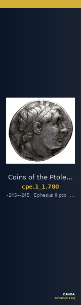 Coins of the Ptolemaic Empire Vol. I, Part 1, no. 780 — CANOA