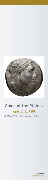 Coins of the Ptolemaic Empire Vol. I, Part 1, no. 798 — CANOA