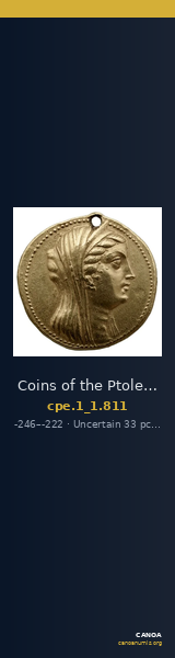 Coins of the Ptolemaic Empire Vol. I, Part 1, no. 811 — CANOA