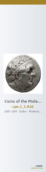 Coins of the Ptolemaic Empire Vol. I, Part 1, no. 816 — CANOA