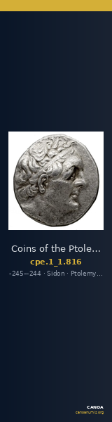 Coins of the Ptolemaic Empire Vol. I, Part 1, no. 816 — CANOA