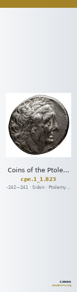 Coins of the Ptolemaic Empire Vol. I, Part 1, no. 823 — CANOA