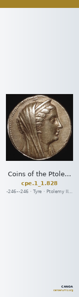 Coins of the Ptolemaic Empire Vol. I, Part 1, no. 828 — CANOA