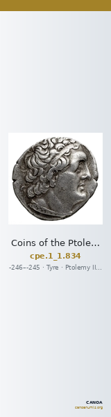 Coins of the Ptolemaic Empire Vol. I, Part 1, no. 834 — CANOA
