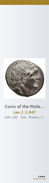 Coins of the Ptolemaic Empire Vol. I, Part 1, no. 847 — CANOA