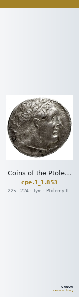 Coins of the Ptolemaic Empire Vol. I, Part 1, no. 853 — CANOA
