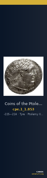 Coins of the Ptolemaic Empire Vol. I, Part 1, no. 853 — CANOA