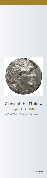 Coins of the Ptolemaic Empire Vol. I, Part 1, no. 858 — CANOA