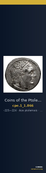 Coins of the Ptolemaic Empire Vol. I, Part 1, no. 866 — CANOA
