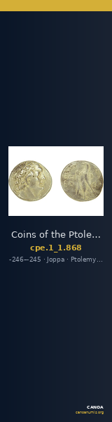 Coins of the Ptolemaic Empire Vol. I, Part 1, no. 868 — CANOA