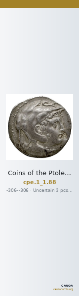 Coins of the Ptolemaic Empire Vol. I, Part 1, no. 88 — CANOA