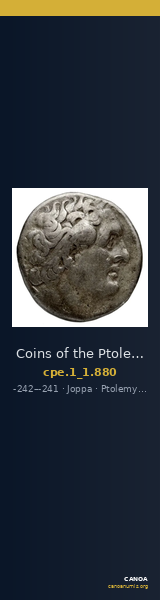 Coins of the Ptolemaic Empire Vol. I, Part 1, no. 880 — CANOA