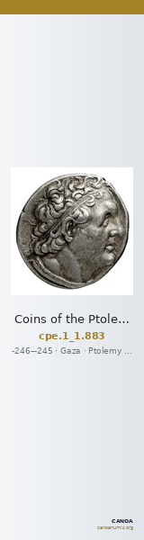 Coins of the Ptolemaic Empire Vol. I, Part 1, no. 883 — CANOA