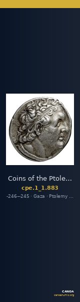 Coins of the Ptolemaic Empire Vol. I, Part 1, no. 883 — CANOA