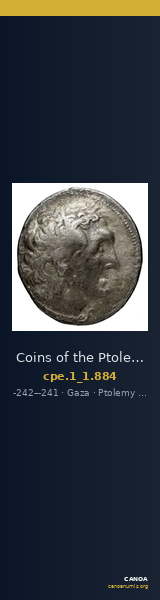 Coins of the Ptolemaic Empire Vol. I, Part 1, no. 884 — CANOA