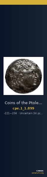 Coins of the Ptolemaic Empire Vol. I, Part 1, no. 899 — CANOA