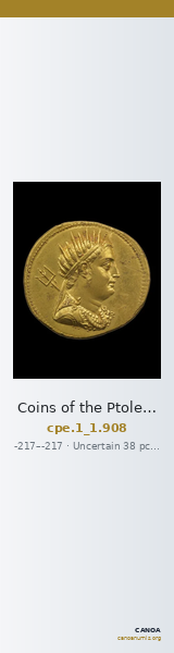 Coins of the Ptolemaic Empire Vol. I, Part 1, no. 908 — CANOA