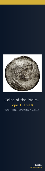 Coins of the Ptolemaic Empire Vol. I, Part 1, no. 910 — CANOA