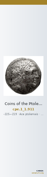 Coins of the Ptolemaic Empire Vol. I, Part 1, no. 911 — CANOA